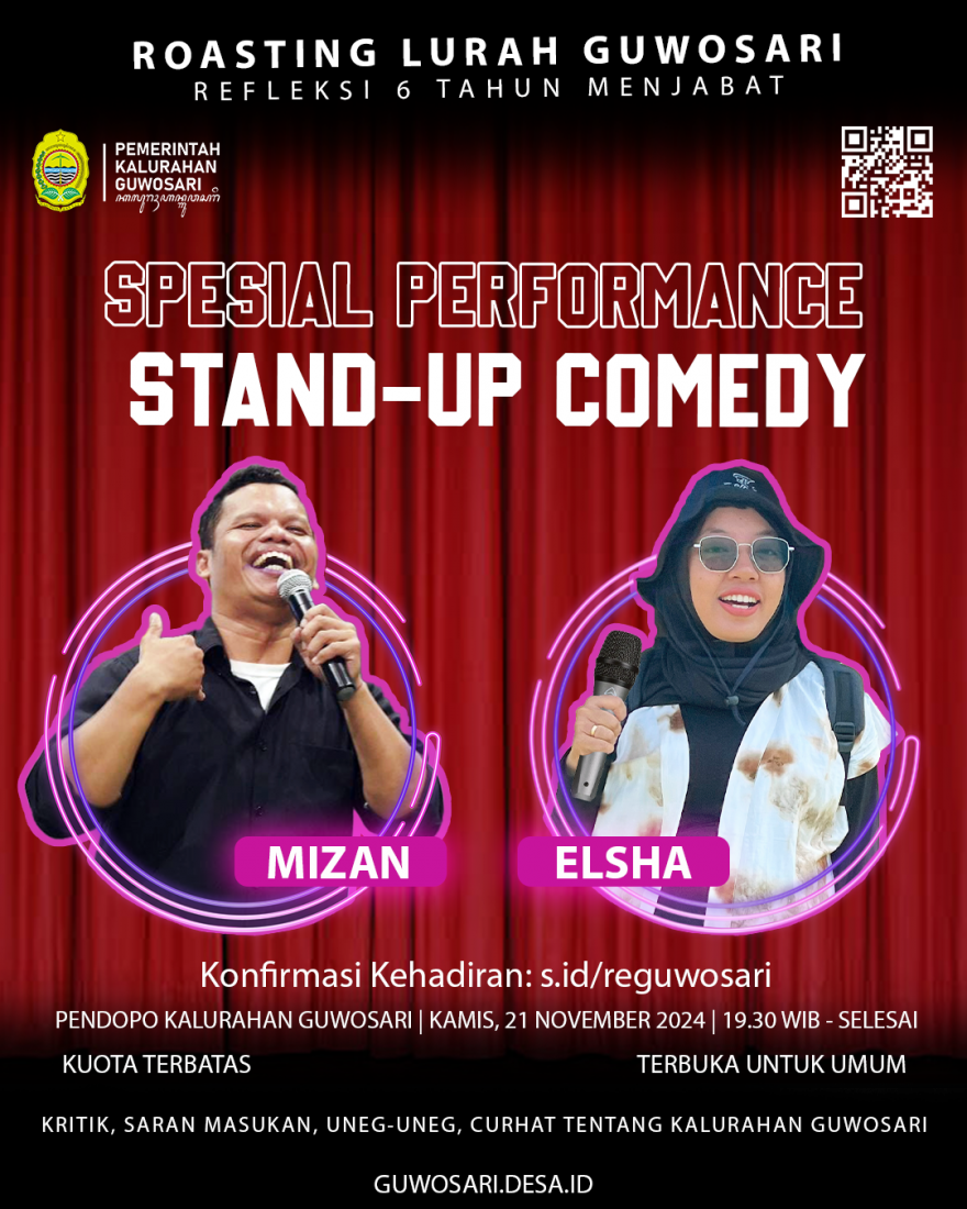 Spesial Performance Stand-Up Comedy dalam Refleksi 6 Tahun Menjabat Lurah Guwosari